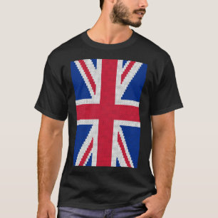 オリジナルクロスステッチデザインユニオンジャック Tシャツ