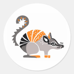 オリジナルグラフィックス – NUMBAT – オーストラリア – 野生生物 ラウンドシール