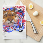 オリジナルグラフィティスタイルタイガー中国のイヤー〔占星術の〕十二宮図 キッチンタオル (四つ折り)