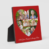 オリジナルグリーティング8枚写真コラージュ ハート型カットアウト フォトプラーク (正面)