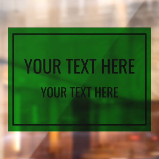 オリジナルグリーンのウィンドウクリングにお好きなテキストを ウィンドウサイン (シート2)