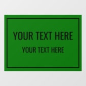 オリジナルグリーンのウィンドウクリングにお好きなテキストを ウィンドウサイン (シート)