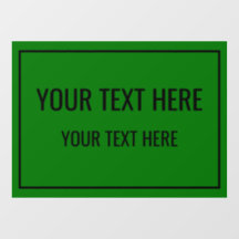 オリジナルグリーンのウィンドウクリングにお好きなテキストを