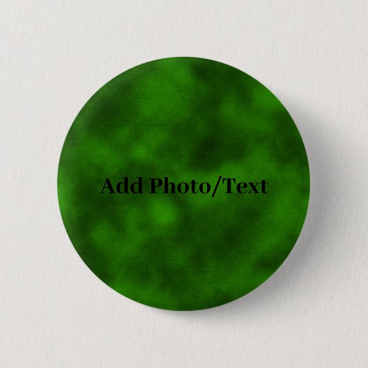 オリジナルグリーンべロア あなたの写真やテキストを追加 缶バッジ (正面)