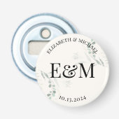 オリジナルグリーンブランチ ウェディング フォーエバー ボタン 栓抜き (正面)