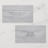 オリジナルグレイユニークウッドプロフェッショナル 名刺 (正面/裏面)