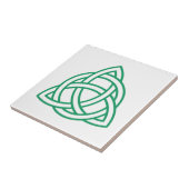 オリジナルケルトのトリケートラノットグリーンアイコン タイル (側面)