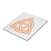 オリジナルケルトのトリケートラノットホワイトアイコン タイル (側面)