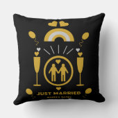 オリジナルゲイ男のウェディングギフト クッション (裏面)