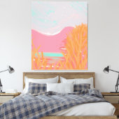 オリジナルコンテンポラリー「ザ・レイク」トリプチチのアートワーク キャンバスプリント (インサイチュ (寝室))