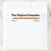 オリジナルコンピュータ 長方形シール (バッグ)