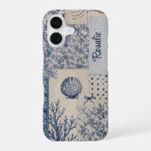 オリジナルコーストシーシェルパッチワーク iPhone 16ケース (裏面)