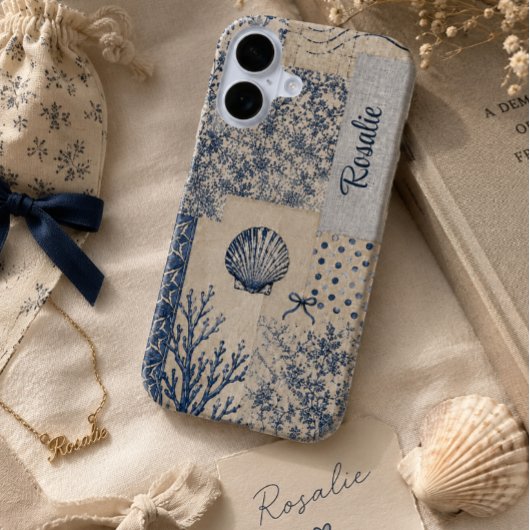 オリジナルコーストシーシェルパッチワーク iPhone 16ケース