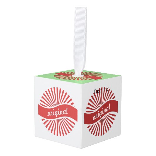 オリジナルサインロゴサンダー_コーブ キューブオーナメント (正面アングル)