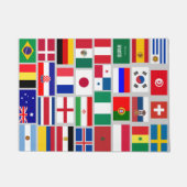 オリジナルサッカーチームのフラグ記号2018 ドアマット (正面)