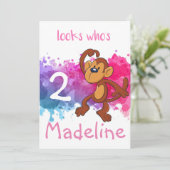 オリジナルサル誕生日カード カード (スタンド正面)