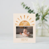 オリジナルサンカスタムベイビーフォト ベイビーシャワー御礼 ポストカード (スタンド正面)