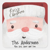 オリジナルサンタクロース メリークリスマス スクエアシール (正面)