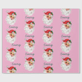 オリジナルサンタフェイス クリスマスプレゼント ラッピングペーパー (フラット)