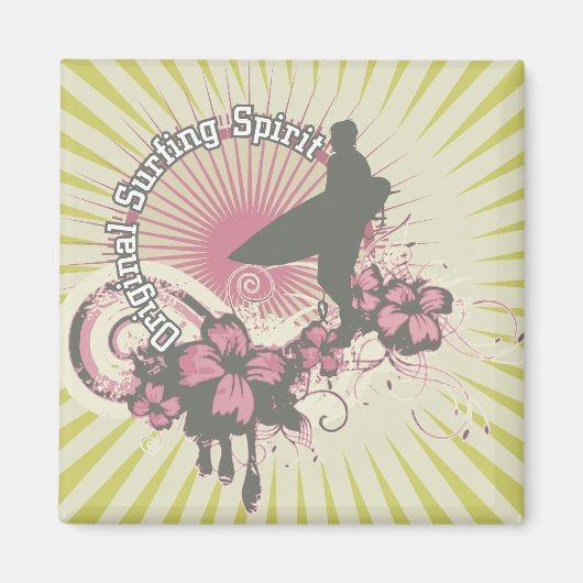 オリジナルサーフィンスピリットTシャツ&ギフト マグネット (正面)