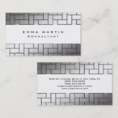 オリジナルシルバーグレーホワイトユニークトレンディークリエイティブ 名刺 (正面/裏面)