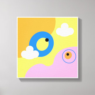 オリジナルシンプルアートイエローバードプリント キャンバスプリント