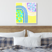 オリジナルシンプルアートイエロープリント キャンバスプリント (インサイチュ (寝室))