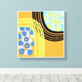 オリジナルシンプルアートオレンジプリント キャンバスプリント (インサイチュ (ウッドフロア))