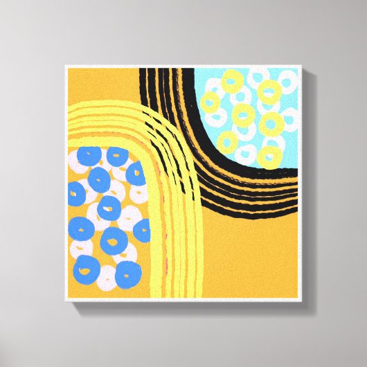 オリジナルシンプルアートオレンジプリント キャンバスプリント (正面)