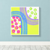 オリジナルシンプルアートグリーンプリント キャンバスプリント (インサイチュ (ウッドフロア))