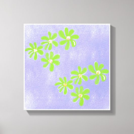 オリジナルシンプルアートパープルプリント キャンバスプリント (正面)