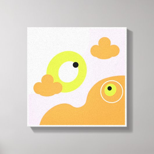 オリジナルシンプルアートピンクバードプリント キャンバスプリント (正面)