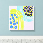 オリジナルシンプルアートピンクプリント キャンバスプリント (インサイチュ (ウッドフロア))