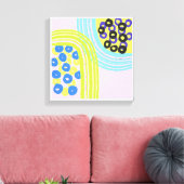 オリジナルシンプルアートピンクプリント キャンバスプリント (インサイチュ (リビング))