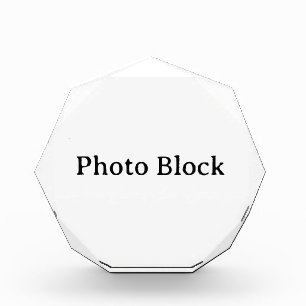 オリジナルシンプルカスタム6” x 6.5” 八角形 フォトブロック