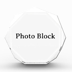 オリジナルシンプルカスタム7” x 7.5” 八角形 フォトブロック