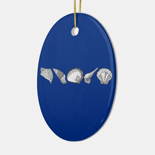 オリジナルシーシェルコレクションアート セラミックオーナメント (左)