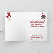 オリジナルジャックラッセルワンちゃん子犬抱擁 シーズンカード (内部)