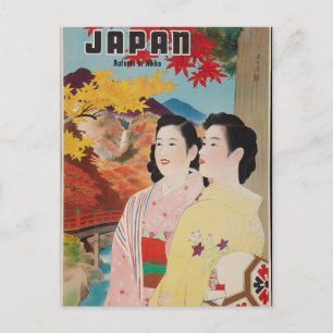 オリジナルジャパンin autumn日光ヴィンテージポスター50s ポストカード