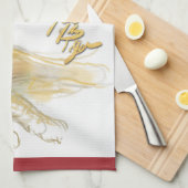 オリジナルスケッチ中国のタイガーイヤー誕生日KT02 キッチンタオル (四つ折り)