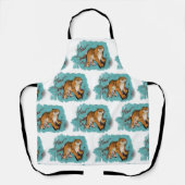 オリジナルスケッチ中国のタイガー新年AoA4 エプロン (正面)