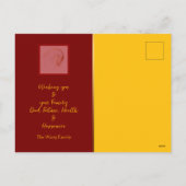 オリジナルスケッチ中国の馬新年2026 HPost シーズンポストカード (裏面)