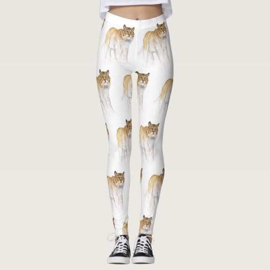 オリジナルスケッチ中国の1タイガーイヤー誕生日L1b レギンス (正面)