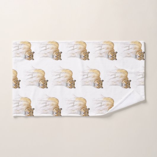 オリジナルスケッチ中国の1タイガー年誕生日BT バスタオルセット (ハンドタオル)