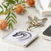 オリジナルスケッチ1馬年〔占星術の〕十二宮図キーチェーン キーホルダー (側面)