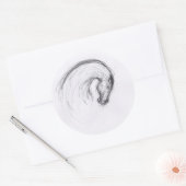 オリジナルスケッチ2馬年〔占星術の〕十二宮図ステッカー ラウンドシール (封筒)