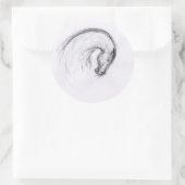 オリジナルスケッチ2馬年〔占星術の〕十二宮図ステッカー ラウンドシール (バッグ)