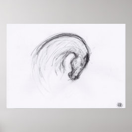 オリジナルスケッチ2馬年〔占星術の〕十二宮図ポスター ポスター