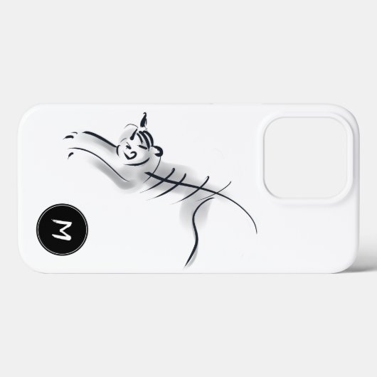 オリジナルスケッチ5中国のタイガー年名誕生日 Case-Mate iPhoneケース (裏面 (横))