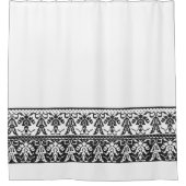 オリジナルスタイルブラック分離クロスステッチ模様 シャワーカーテン (正面)